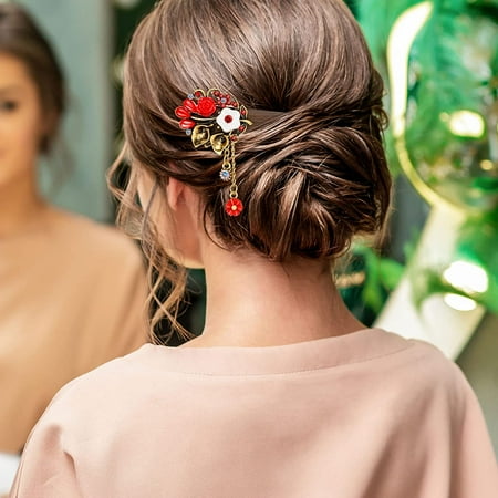 Women's Flower Tassel Hair Sticks Hair Pins Chinese Wedding Hair Chopsticks Women's Flower Tassel Hair Sticks Hair Pins Chinese Wedding Hair Chopsticks
